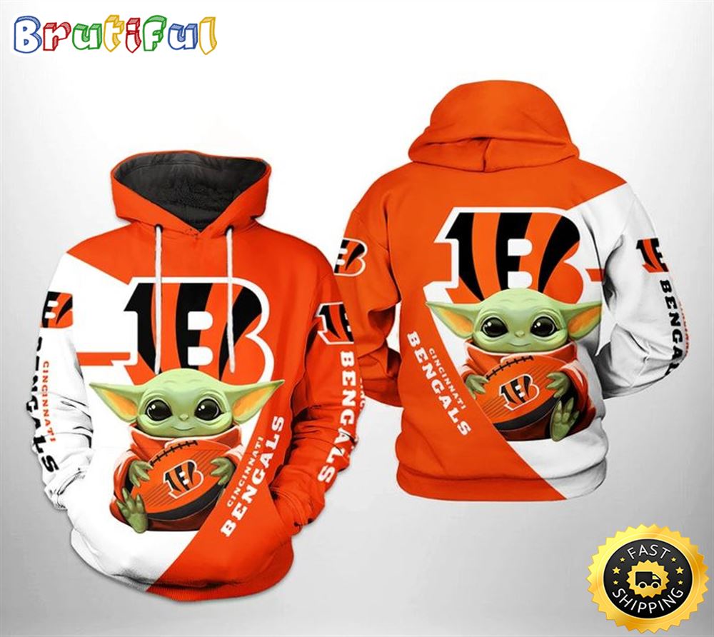 Cincinnati Bengals Yoda 3d Hoodie All Over Print Cincinnati Bengals Gift