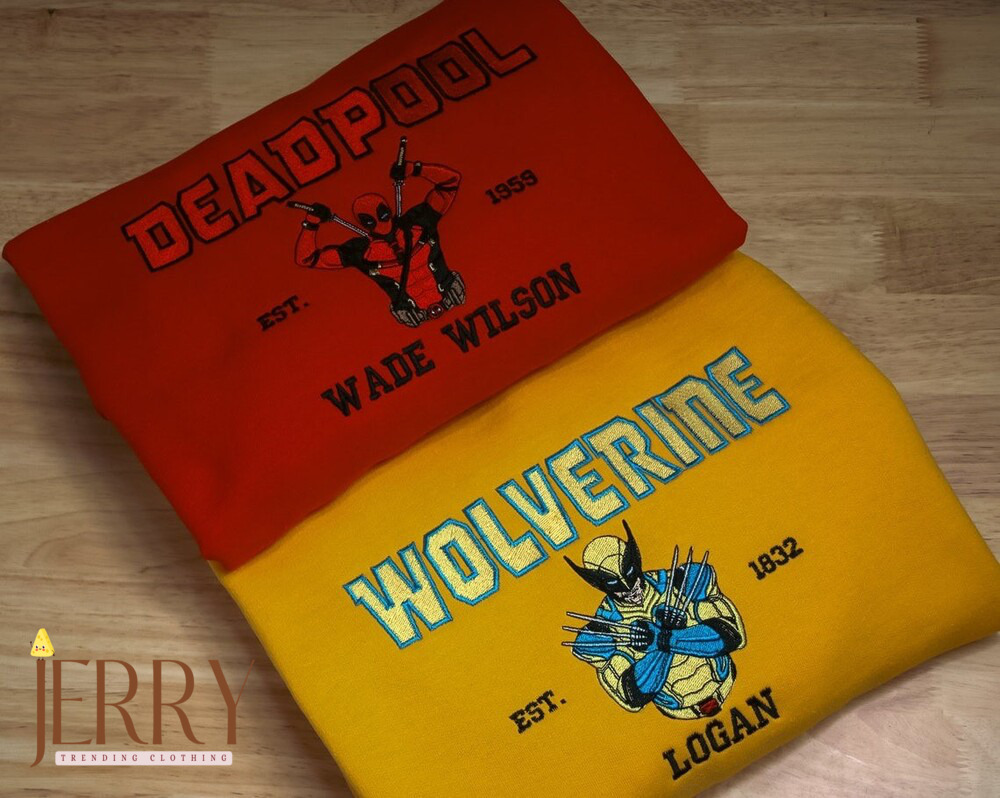 Deadpool And Wolverine Nike Embroidered Sweaters Matching from Marvel Cinematic Universe