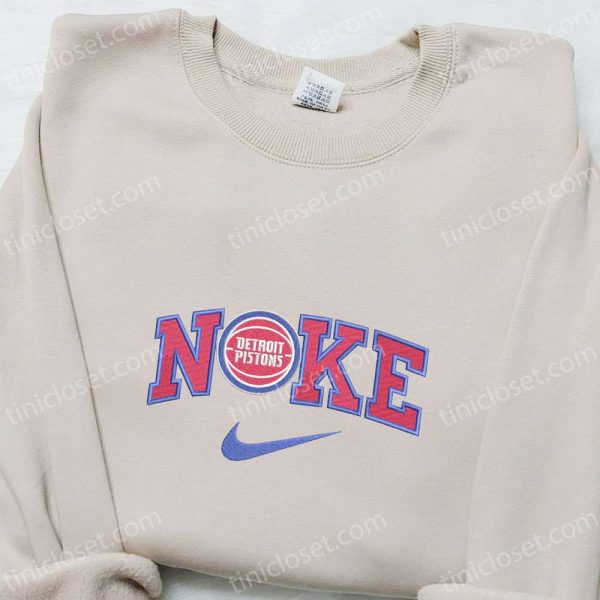 Detroit Pistons NBA Sports Embroidered Shirt - Small Gifts Great Love - Image 2