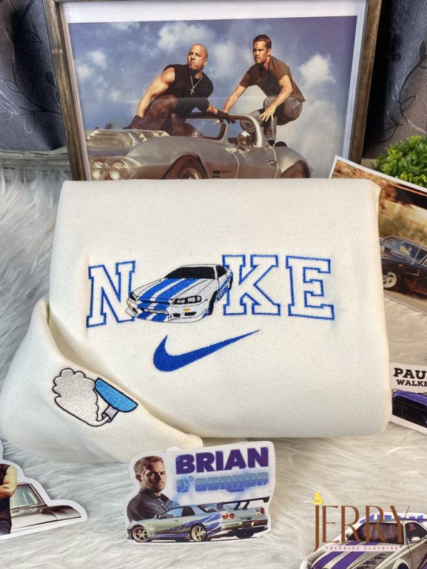 Dominic Toretto Brian Fast And Furious Nike Embroidered Sweatshirt, Gift For Bestfriend - Image 2