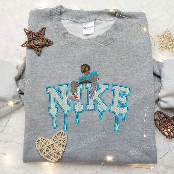Drake x Nike Embroidered Shirt, NBA Sport Embroidered Shirt, Custom Nike Embroidered Shirt - Small Gifts Great Love - Image 2