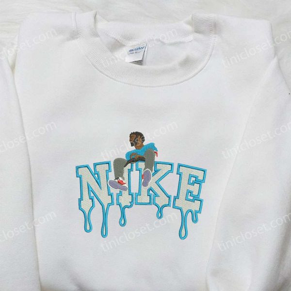 Drake x Nike Embroidered Shirt, NBA Sport Embroidered Shirt, Custom Nike Embroidered Shirt - Small Gifts Great Love - Image 3