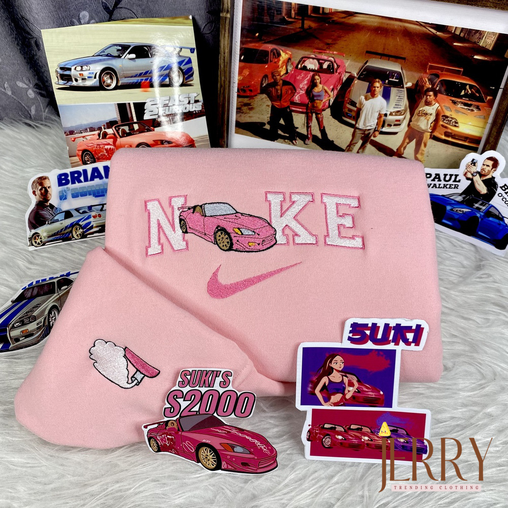 Suki Brian Fast And Furious Nike Embroidered Sweatshirt, Valentines Day Gifts For Couples - Image 3