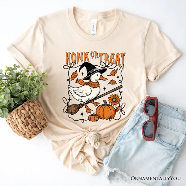 Honk or Treat Goose T-Shirt, Hilarious Halloween Tee for Silly Bird Enthusiasts - Image 3