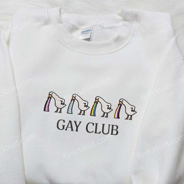 Gay Club Silly Goose Embroidered Shirt, Animal Embroidered Shirt, LGBT Embroidered Shirt - Small Gifts Great Love