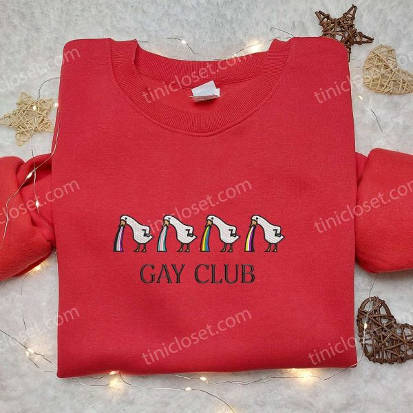 Gay Club Silly Goose Embroidered Shirt, Animal Embroidered Shirt, LGBT Embroidered Shirt - Small Gifts Great Love - Image 3