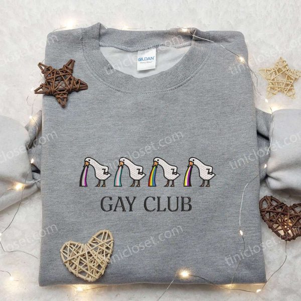 Gay Club Silly Goose Embroidered Shirt, Animal Embroidered Shirt, LGBT Embroidered Shirt - Small Gifts Great Love - Image 5