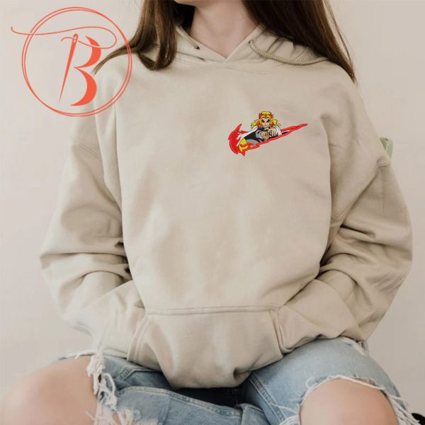 Rengoku Slayder Demon Nike Embroidered Hoodie - TerraBell Designs