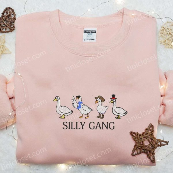 Goose Silly Gang Embroidered T-shirt - Small Gifts Great Love
