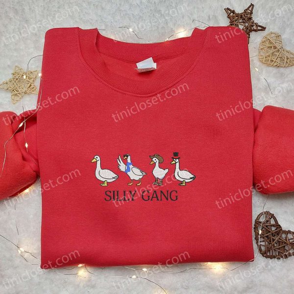 Goose Silly Gang Embroidered T-shirt - Small Gifts Great Love - Image 2