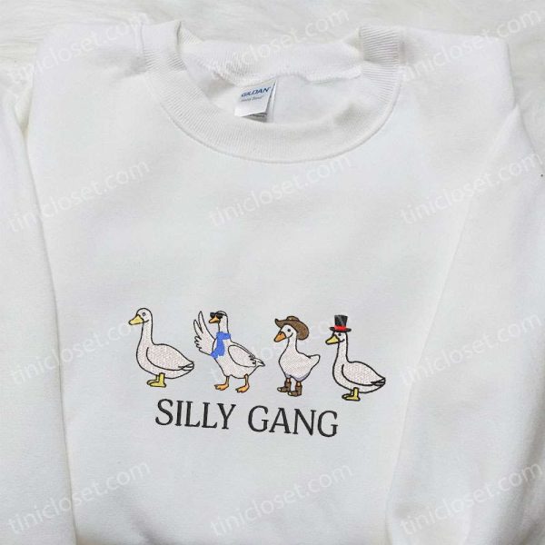 Goose Silly Gang Embroidered T-shirt - Small Gifts Great Love - Image 3