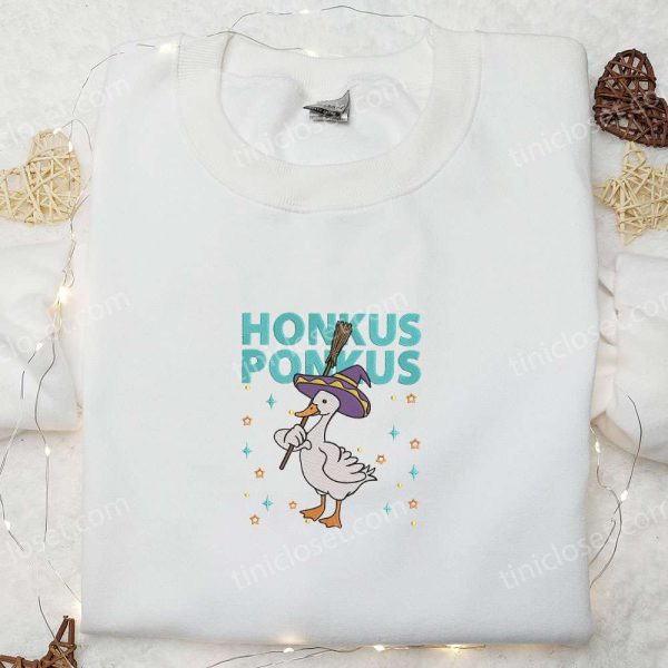 Halloween Honkus Ponkus Silly Goose Embroidered Shirt, Animal Embroidered Shirt, Halloween Embroidered Shirt - Small Gifts Great Love