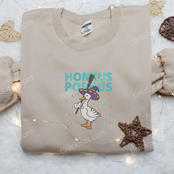 Halloween Honkus Ponkus Silly Goose Embroidered Shirt, Animal Embroidered Shirt, Halloween Embroidered Shirt - Small Gifts Great Love - Image 4