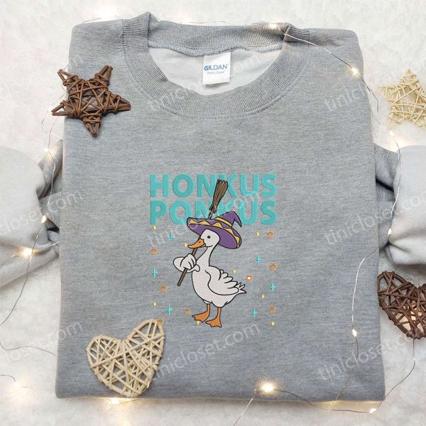 Halloween Honkus Ponkus Silly Goose Embroidered Shirt, Animal Embroidered Shirt, Halloween Embroidered Shirt - Small Gifts Great Love - Image 5