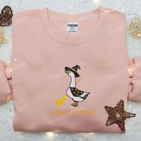 Honkus Ponkus Halloween Silly Goose Embroidered Shirt, Animal Embroidered Shirt, Halloween Embroidered Shirt - Small Gifts Great Love - Image 2