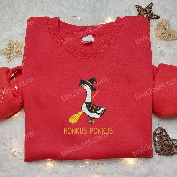 Honkus Ponkus Halloween Silly Goose Embroidered Shirt, Animal Embroidered Shirt, Halloween Embroidered Shirt - Small Gifts Great Love - Image 3