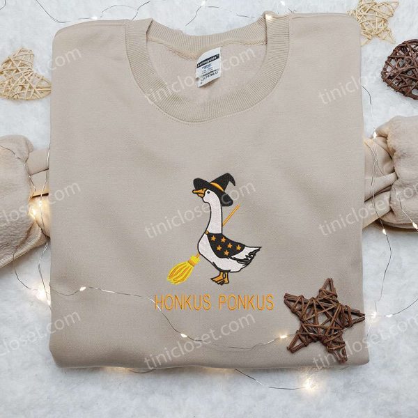 Honkus Ponkus Halloween Silly Goose Embroidered Shirt, Animal Embroidered Shirt, Halloween Embroidered Shirt - Small Gifts Great Love - Image 4