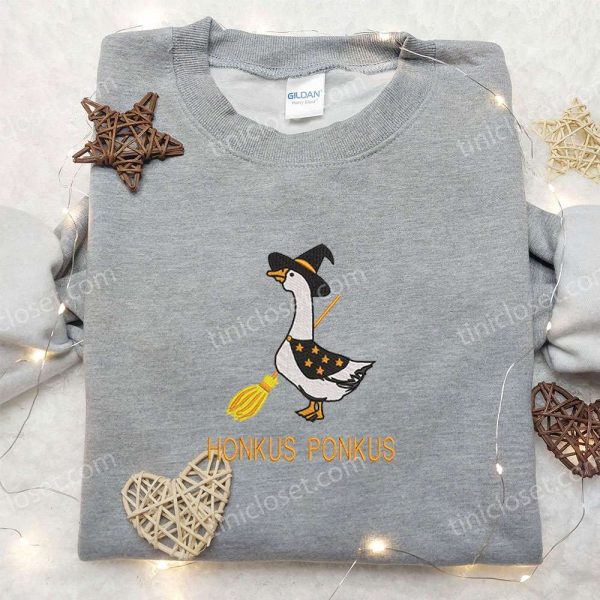 Honkus Ponkus Halloween Silly Goose Embroidered Shirt, Animal Embroidered Shirt, Halloween Embroidered Shirt - Small Gifts Great Love - Image 5