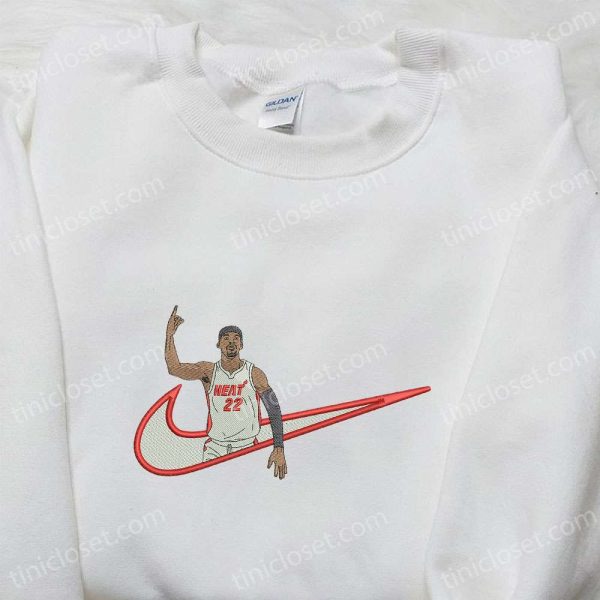 Jimmy Butler x Swoosh NBA Sport Embroidered Sweatshirt, Nike Inspired Embroidered Shirt, Celebrity Embroidered Shirt - Small Gifts Great Love