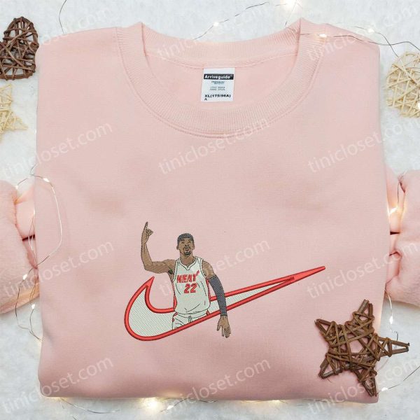 Jimmy Butler x Swoosh NBA Sport Embroidered Sweatshirt, Nike Inspired Embroidered Shirt, Celebrity Embroidered Shirt - Small Gifts Great Love - Image 2
