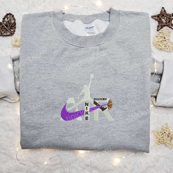 Jordan Logo x Nike Air Embroidered Shirt, Sports Embroidered Shirt, Nike Inspired Embroidered Hoodie - Small Gifts Great Love - Image 3