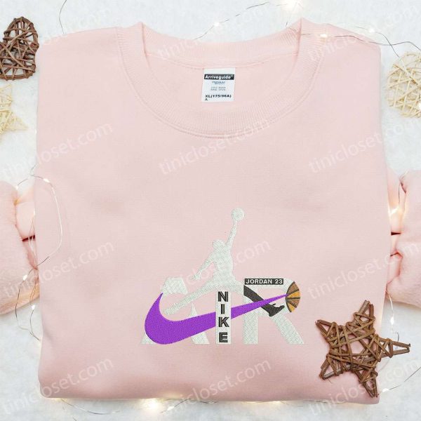 Jordan Logo x Nike Air Embroidered Shirt, Sports Embroidered Shirt, Nike Inspired Embroidered Hoodie - Small Gifts Great Love - Image 5