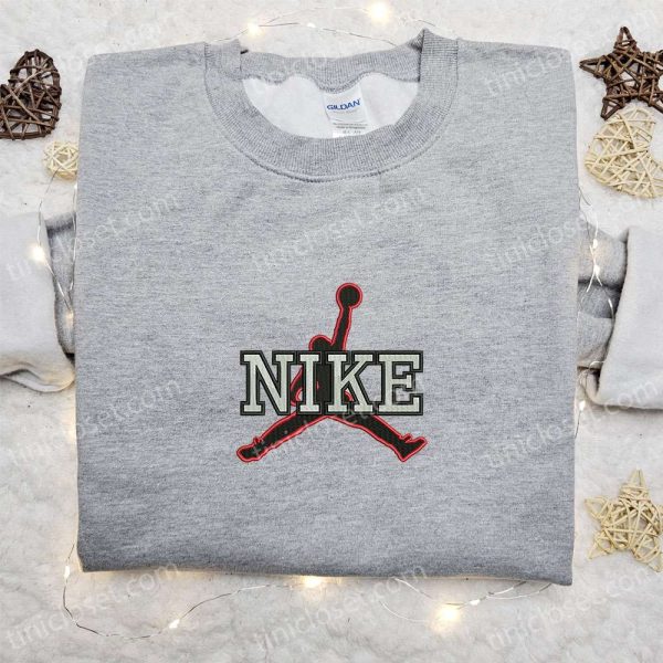Jordan Logo x Nike Embroidered Shirt, Sports Embroidered Shirt, Nike Inspired Embroidered Hoodie - Small Gifts Great Love - Image 2