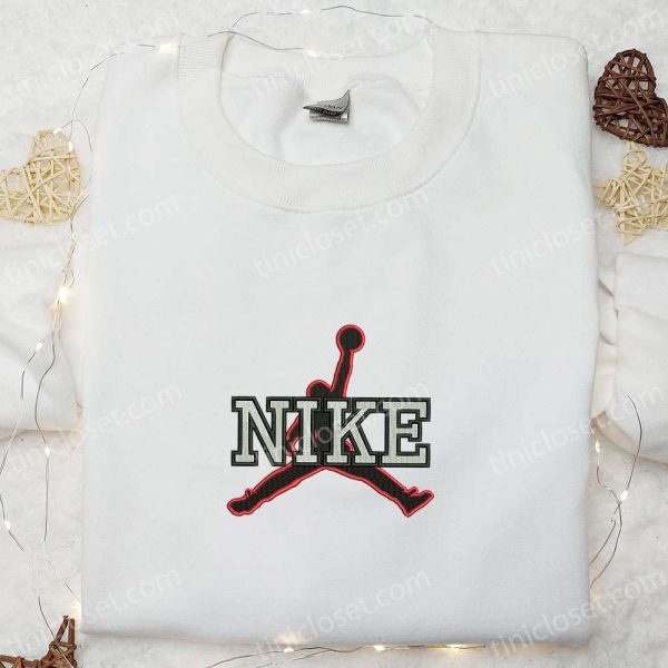 Jordan Logo x Nike Embroidered Shirt, Sports Embroidered Shirt, Nike Inspired Embroidered Hoodie - Small Gifts Great Love - Image 4