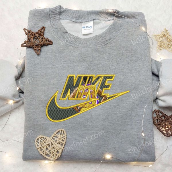 Kobe Bryan x Nike Embroidered Shirt, Custom Nike Embroidered Shirt, NBA Sport Embroidered Shirt - Small Gifts Great Love
