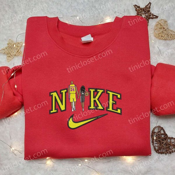 Kobe Bryant x Nike Embroidered Shirt, Los Angeles Lakers NBA Sport Embroidered Shirt, Nike Inspired Embroidered Shirt - Small Gifts Great Love