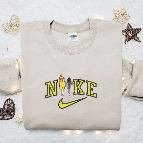 Kobe Bryant x Nike Embroidered Shirt, Los Angeles Lakers NBA Sport Embroidered Shirt, Nike Inspired Embroidered Shirt - Small Gifts Great Love - Image 2