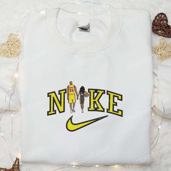 Kobe Bryant x Nike Embroidered Shirt, Los Angeles Lakers NBA Sport Embroidered Shirt, Nike Inspired Embroidered Shirt - Small Gifts Great Love - Image 3