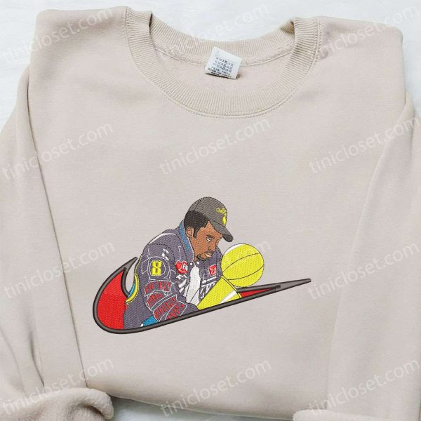 Kobe Bryant x Swoosh Sport Embroidered Sweatshirt, NBA Sport Embroidered Shirt, Best Gift Ideas for Family - Small Gifts Great Love - Image 4