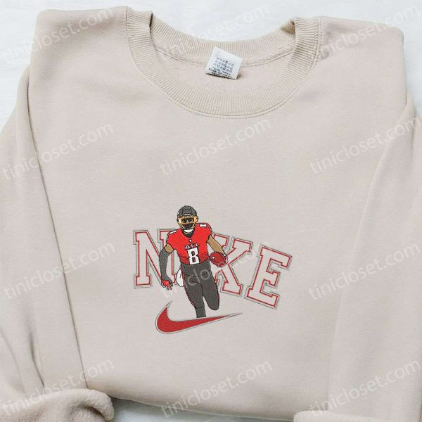 Kyle Pitts x Nike Embroidered Shirt, NFL Sports Embroidered Hoodie, Celebrity Embroidered Shirt - Small Gifts Great Love - Image 4