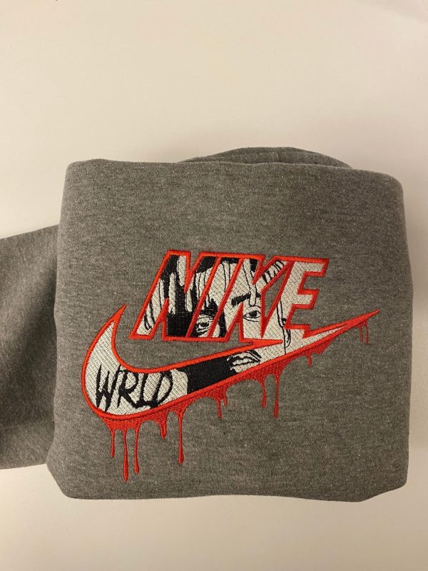 Juice Wrld Nike Logo Embroidered Sweatshirt - TerraBell Designs