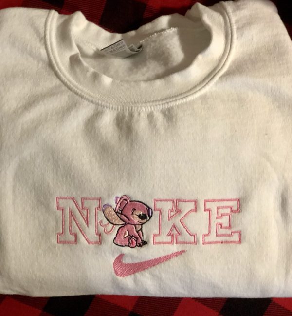 Angel Stitch Nike Logo Embroidered Sweatshirt - TerraBell Designs
