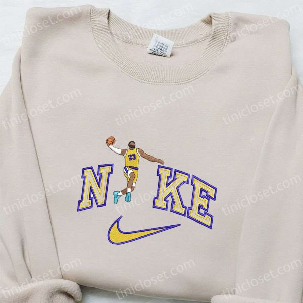 LeBron James x Nike NBA Sport Embroidered Shirt, Celebrity Embroidered Shirt, Nike Inspired Embroidered Shirt - Small Gifts Great Love - Image 3