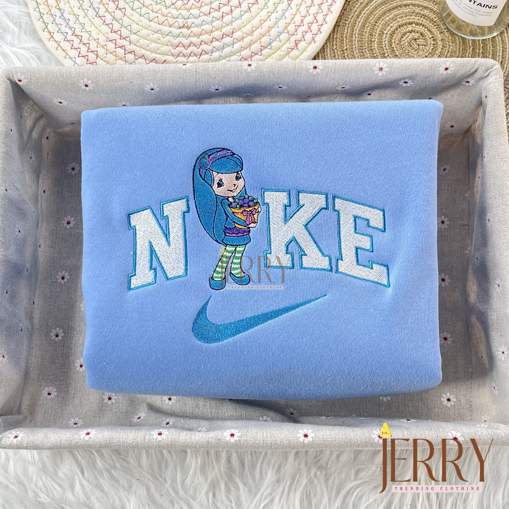 Lemon Meringue And Blueberry Muffin Strawberry Shortcake Nike Embroidered Sweatshirt, Best Gift For Bestfriend - Image 2