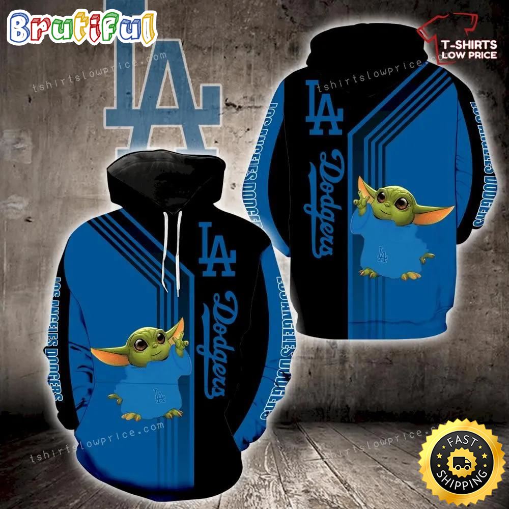 Los Angeles Dodgers Baby Yoda Full Print 3d Hoodie Zipper Men Women