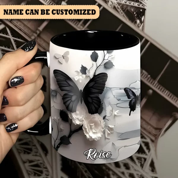 Beautiful Butterfly Nature Personalized Accent Mug - Image 3