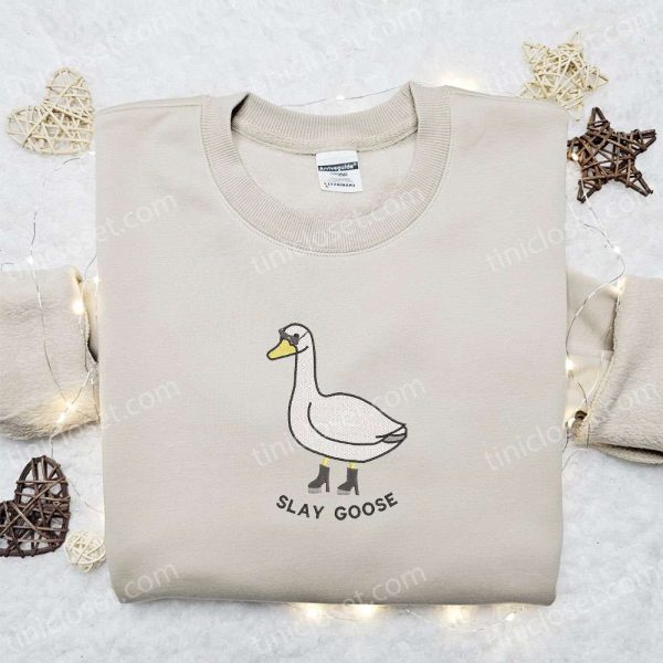 Machine Silly Goose Embroidered Shirt - Small Gifts Great Love
