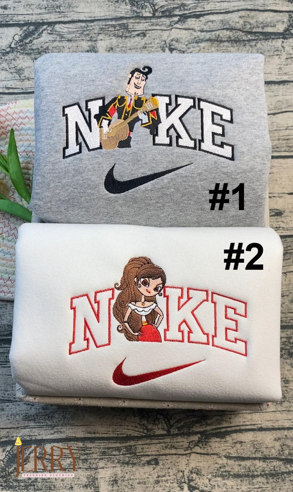 La Muerte and Xibalba The Book of Life Nike Embroidered Sweatshirt, Matching Embroidery Sweatshirt - Image 2