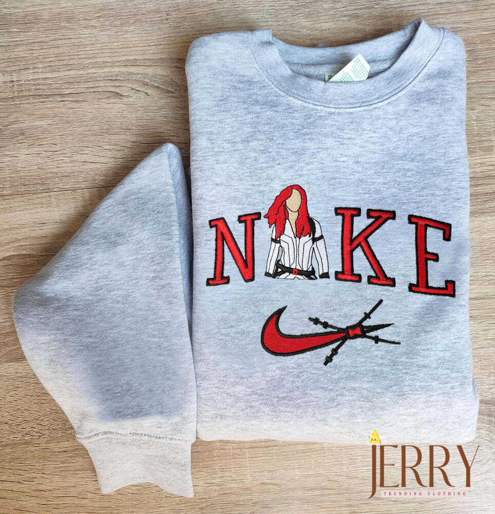 Marvel Avengers Black Widow Nike Embroidered Sweatshirt, Nike Crewneck Embroidered - Image 2