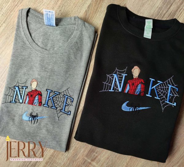 Marvel Avengers Spiderman Nike Embroidered Sweatshirt, Nike Crewneck Embroidered - Image 2
