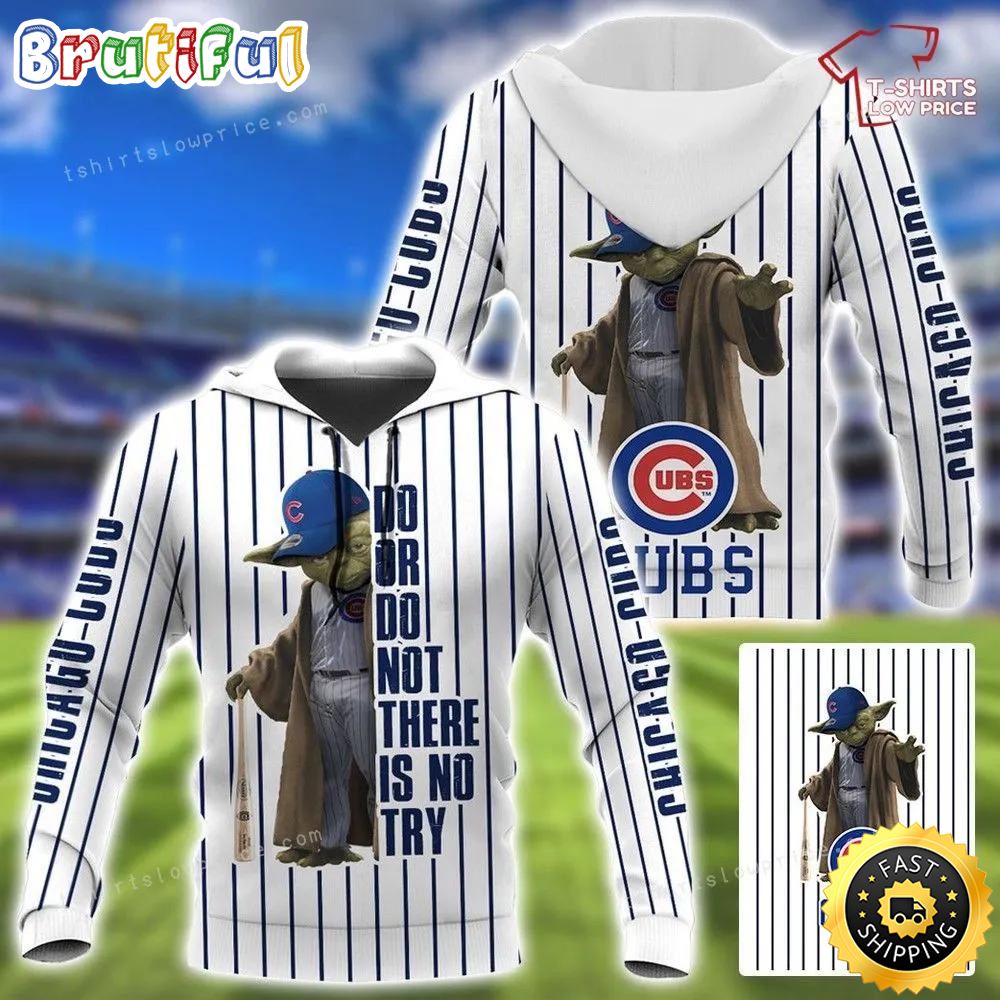 Mlb Chicago Cubs And Yoda All Over Printeds 3d Hoodie Zipper