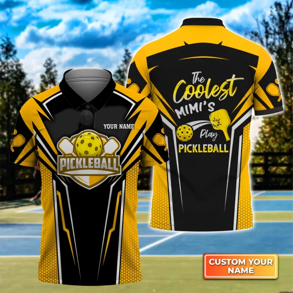 The Coolest Mimi's Play Pickleball Personalized Name 3D Polo Shirt QB95 Gift For Pickleball Player