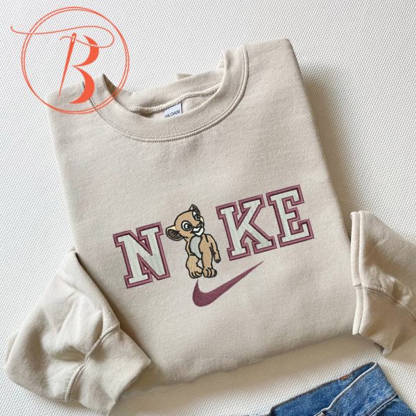 Embroidered Nike Simba Lion King Sweatshirt - TerraBell Designs