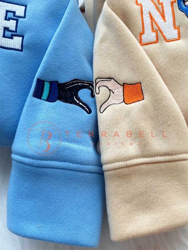Nike Matching Couple Coraline And Wybie Embroidery Sweatshirt - TerraBell Designs - Image 2