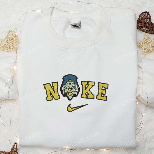 Nike x Haunted Mansion Face Embroidered Sweatshirt, Walt Disney Characters Embroidered Shirt, Best Halloween Gift Ideas - Small Gifts Great Love - Image 3