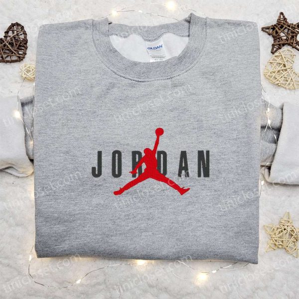 Nike x Jordan Embroidered Sweatshirt, NBA Sport Embroidered Shirt, Best Birthday Gift Ideas - Small Gifts Great Love - Image 2